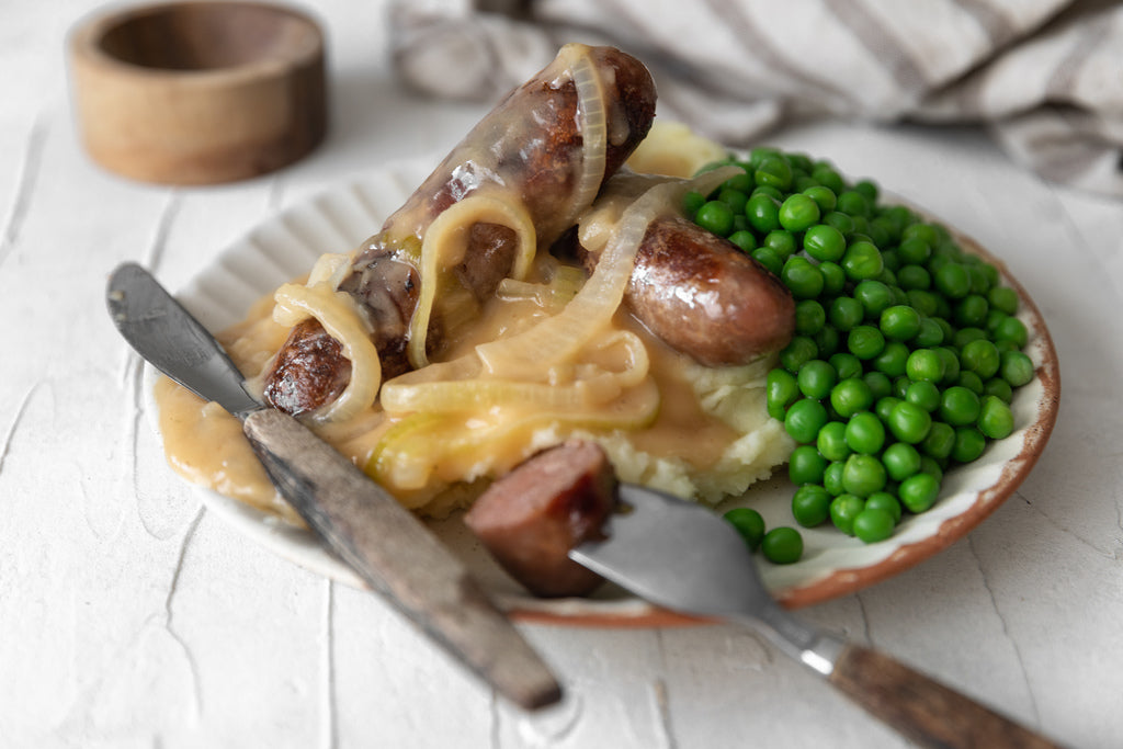 The Meat Box Sausages and Onion Gravy Recipe