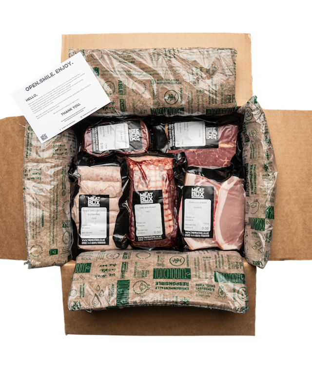 Inside your Meat Box you will find a range of top quality Meat, cut fresh to order from NZ's favourite Online Butcher The Meat Box