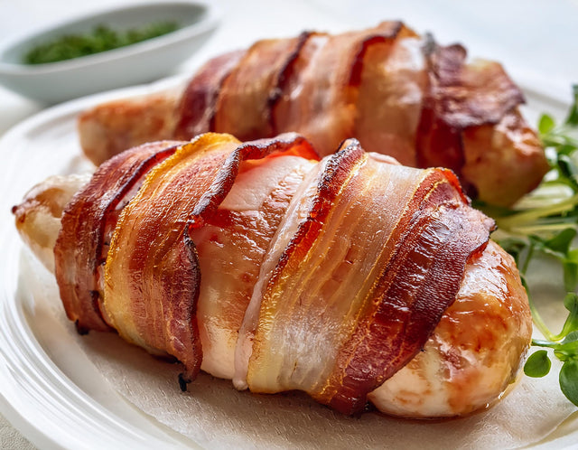 Bacon Wrapped Stuffed Chicken Breasts