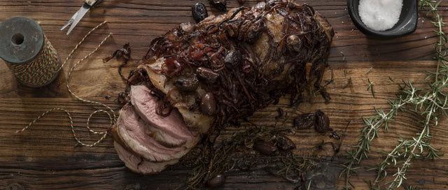 Mini Lamb Roast with Caramelized Onions and Olives