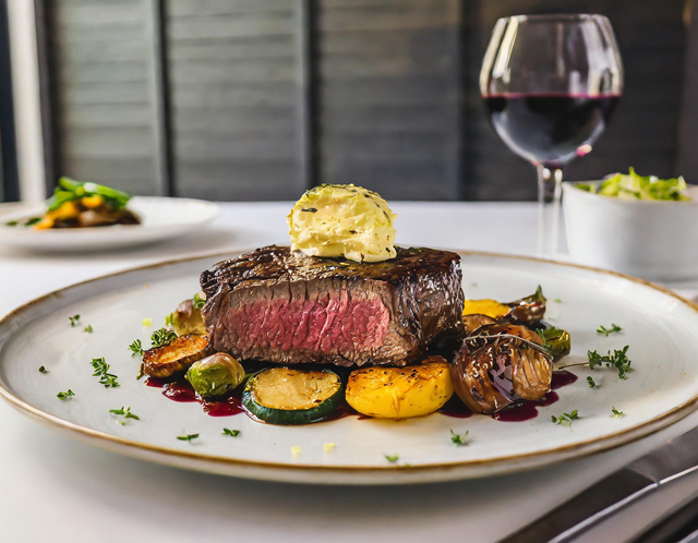 Grilled Venison Steak with Herb Butter