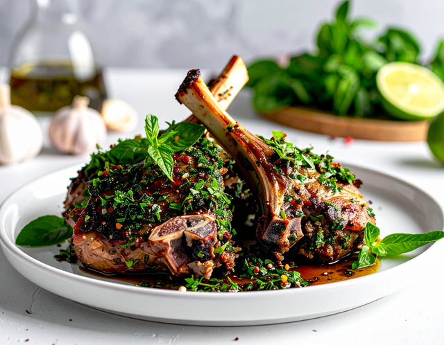 Butterflied Lamb Leg with Spring Herb Salsa Verde