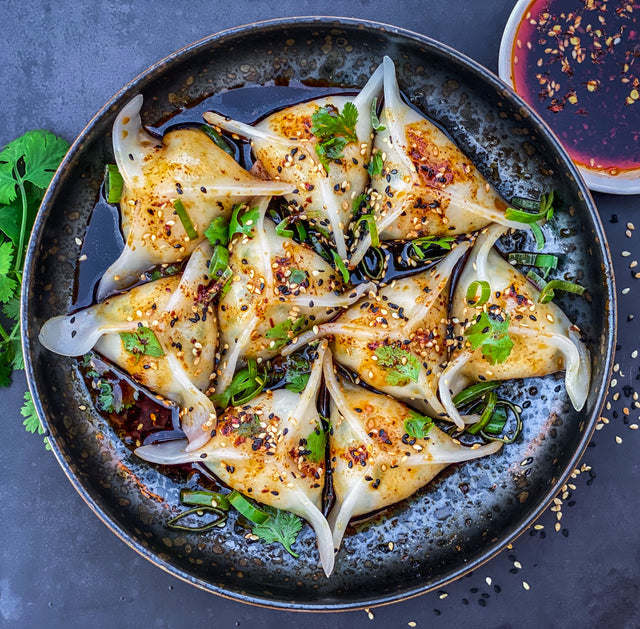 Chicken, lemongrass and coriander dumplings