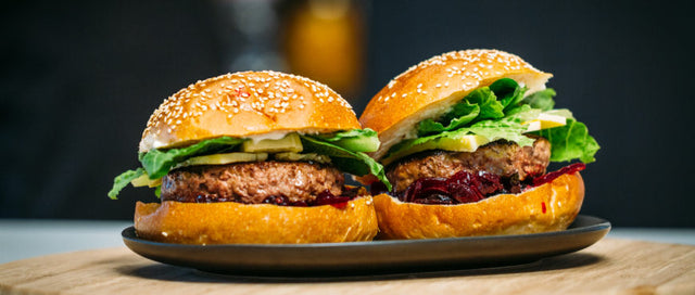 Phat Angus Beef Burgers with Beetroot Chutney