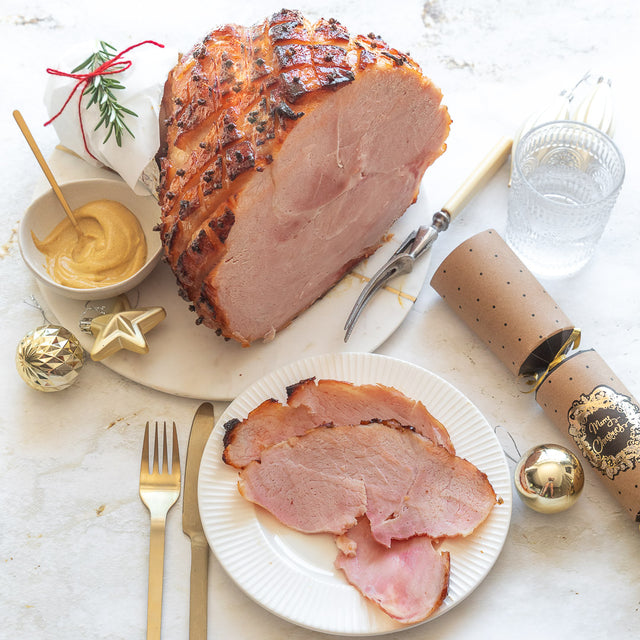 Honey and bourbon-glazed Ham