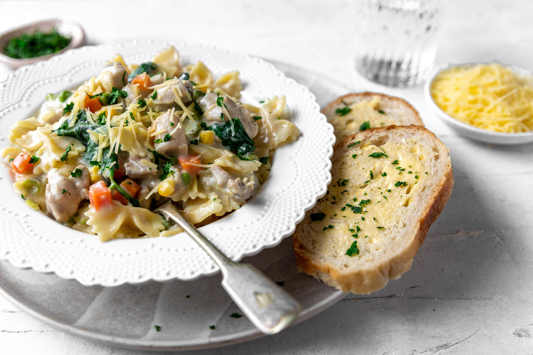 Creamy Chicken Pasta - use premium meat from Online Butcher The Meat Box