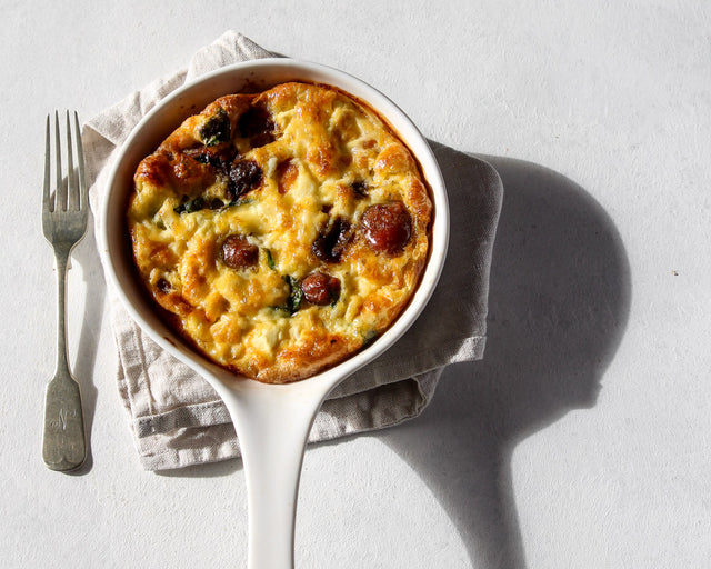 Sausage, Kumara and Feta Frittata