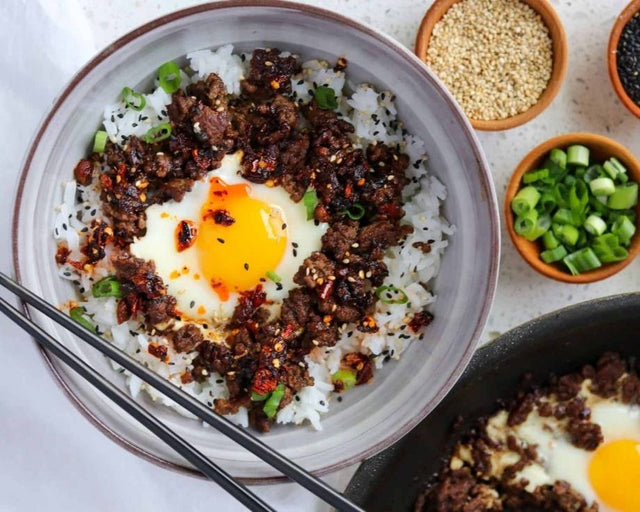 Five Spice Ground Beef and Eggs