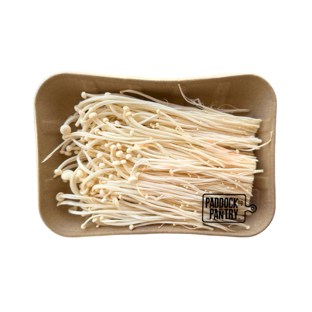 NZ Enoki Mushrooms- Beautiful selection of fresh cut meat delivered overnight by your favourite online butcher - The Meat Box, We specialise in delivering the best cuts straight to your door across New Zealand. | Meat Delivery | NZ Online Meat