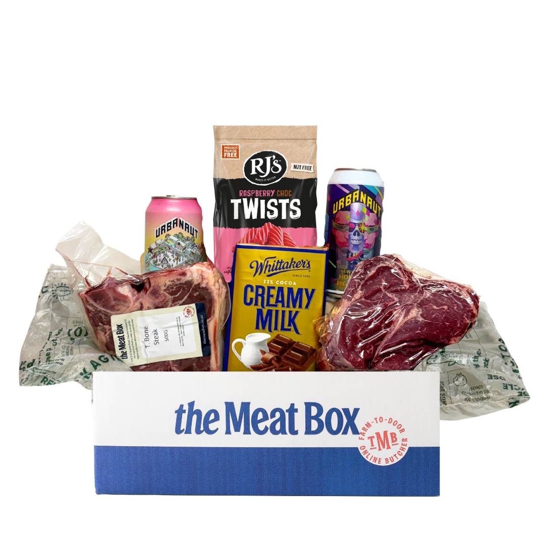 Blokes Box with Speckle Beef Scotch- Beautiful selection of fresh cut meat delivered overnight by your favourite online butcher - The Meat Box, We specialise in delivering the best cuts straight to your door across New Zealand. | Meat Delivery | NZ Online Meat