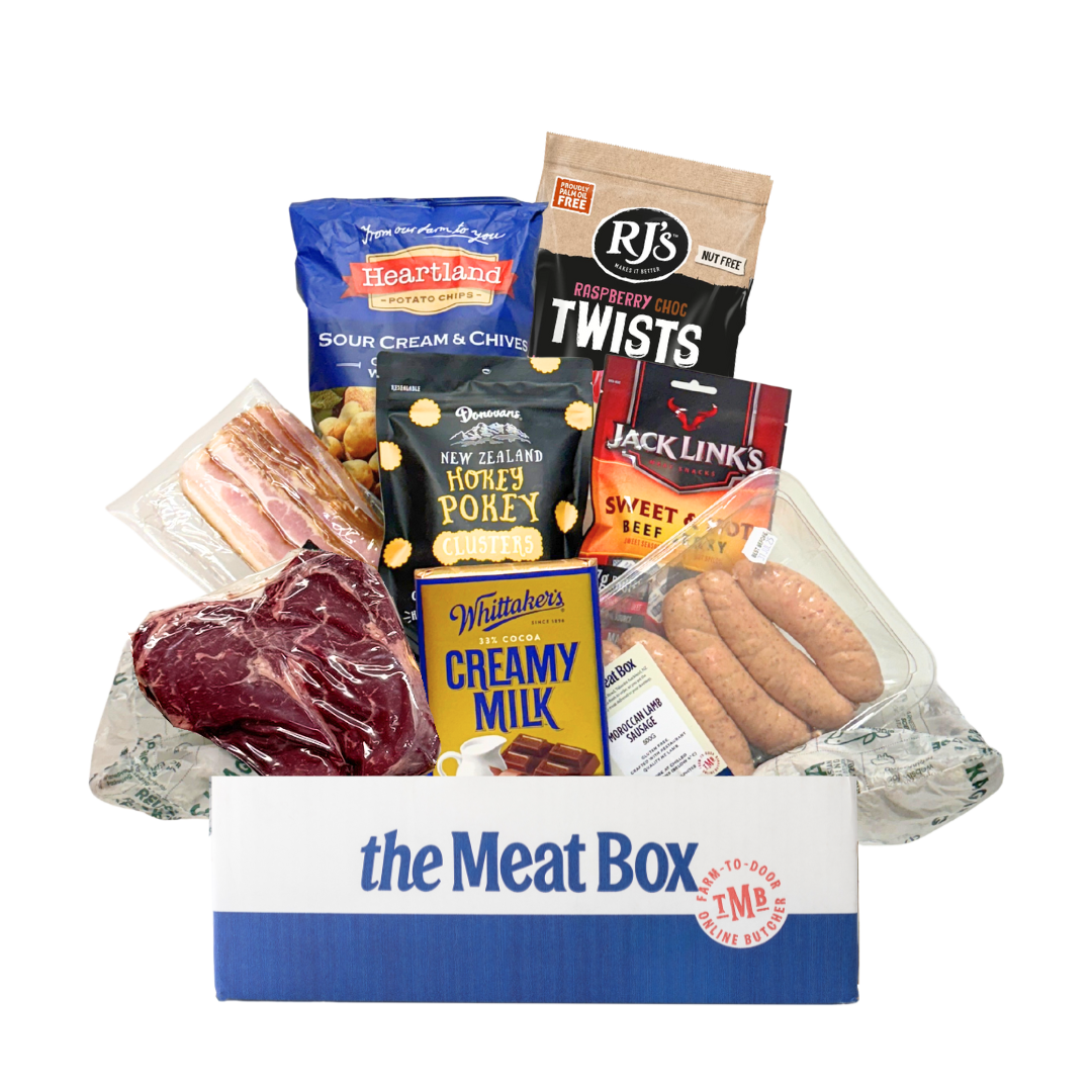 Rad Dad Box with Speckle Beef Scotch- Beautiful selection of fresh cut meat delivered overnight by your favourite online butcher - The Meat Box, We specialise in delivering the best cuts straight to your door across New Zealand. | Meat Delivery | NZ Online Meat