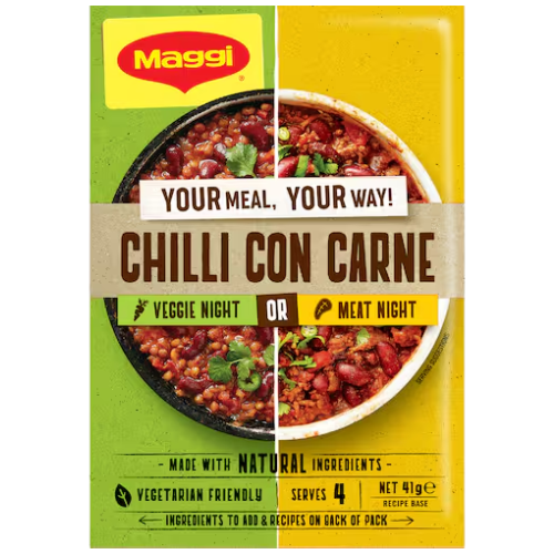 Maggi Recipe Base Chilli Con Carne 41g- Beautiful selection of fresh cut meat delivered overnight by your favourite online butcher - The Meat Box, We specialise in delivering the best cuts straight to your door across New Zealand. | Meat Delivery | NZ Online Meat