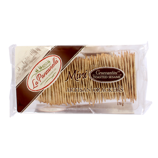 La Panzanella Croccantini Toasted Sesame 170g- Beautiful selection of fresh cut meat delivered overnight by your favourite online butcher - The Meat Box, We specialise in delivering the best cuts straight to your door across New Zealand. | Meat Delivery | NZ Online Meat