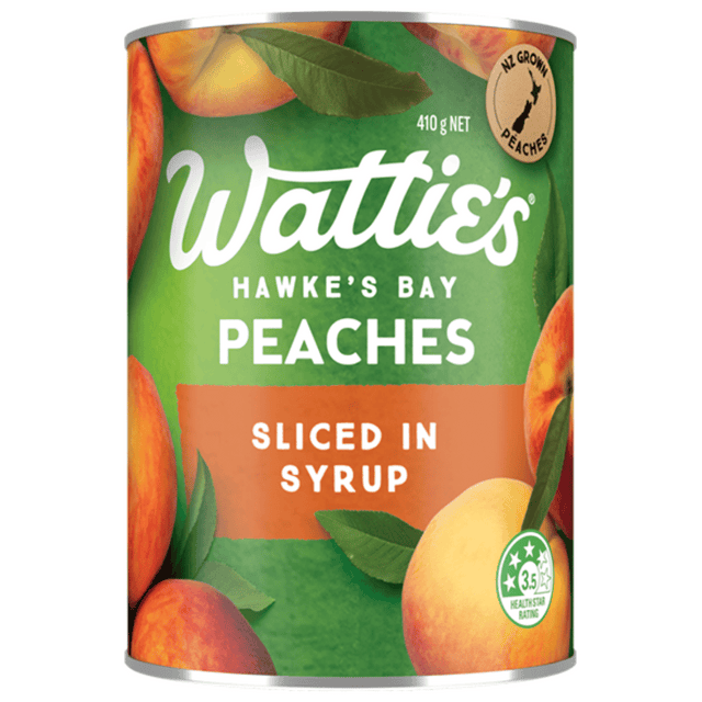 Watties Peaches in Syrup 410g- Beautiful selection of fresh cut meat delivered overnight by your favourite online butcher - The Meat Box, We specialise in delivering the best cuts straight to your door across New Zealand. | Meat Delivery | NZ Online Meat