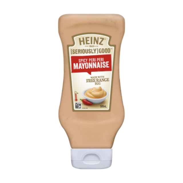 Heinz Peri Peri Mayonnaise 500ml- Beautiful selection of fresh cut meat delivered overnight by your favourite online butcher - The Meat Box, We specialise in delivering the best cuts straight to your door across New Zealand. | Meat Delivery | NZ Online Meat