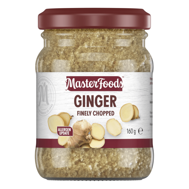 Master Foods Ginger Finely Chopped 160g- Beautiful selection of fresh cut meat delivered overnight by your favourite online butcher - The Meat Box, We specialise in delivering the best cuts straight to your door across New Zealand. | Meat Delivery | NZ Online Meat