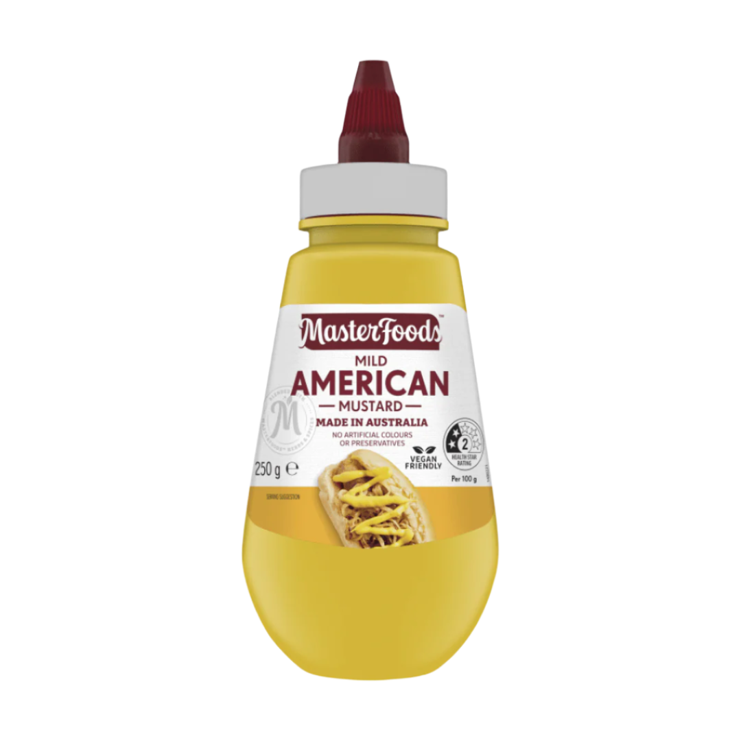 Master Foods American Mustard Mild- Beautiful selection of fresh cut meat delivered overnight by your favourite online butcher - The Meat Box, We specialise in delivering the best cuts straight to your door across New Zealand. | Meat Delivery | NZ Online Meat