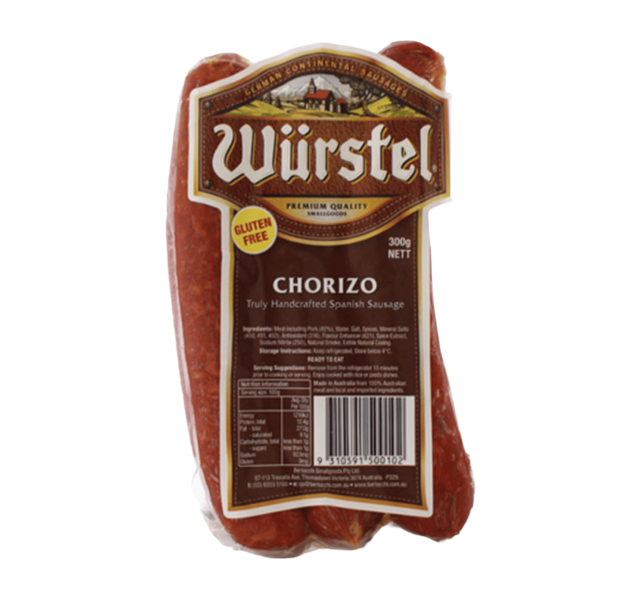 Wurstel Chorizo- Beautiful selection of fresh cut meat delivered overnight by your favourite online butcher - The Meat Box, We specialise in delivering the best cuts straight to your door across New Zealand. | Meat Delivery | NZ Online Meat