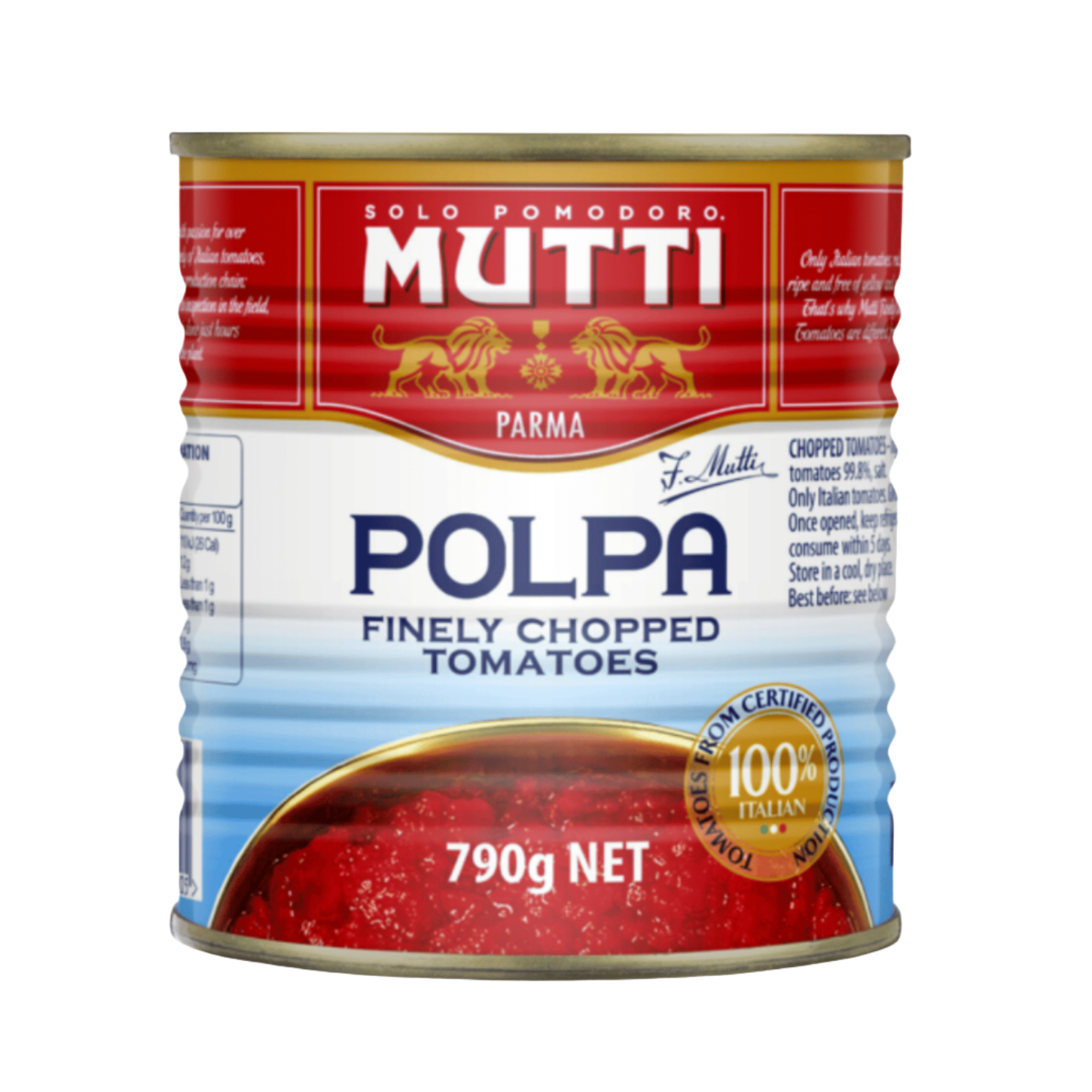 Mutti Finely Choped Tomatoes 790g- Beautiful selection of fresh cut meat delivered overnight by your favourite online butcher - The Meat Box, We specialise in delivering the best cuts straight to your door across New Zealand. | Meat Delivery | NZ Online Meat