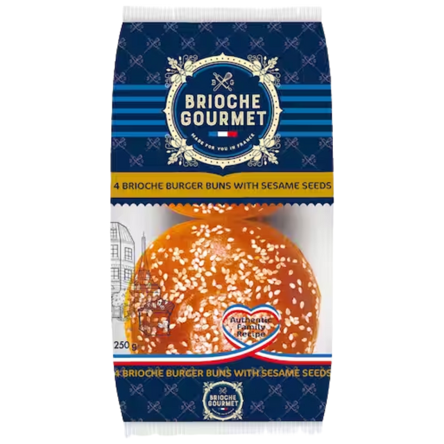 Brioche Burger Buns Sesame Seed 4 Pack- Beautiful selection of fresh cut meat delivered overnight by your favourite online butcher - The Meat Box, We specialise in delivering the best cuts straight to your door across New Zealand. | Meat Delivery | NZ Online Meat