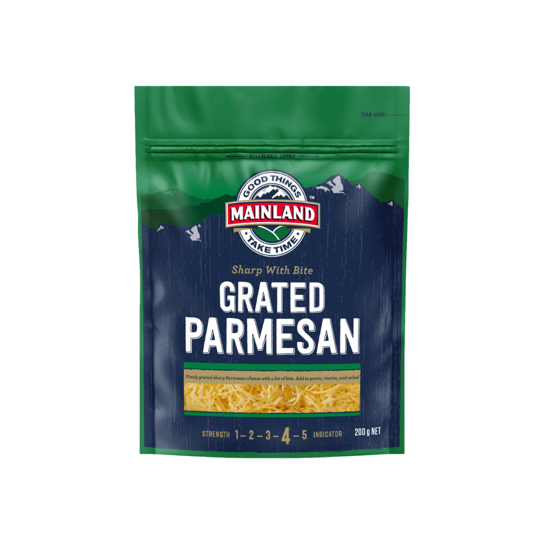 Mainland Grated Parmesan 200g- Beautiful selection of fresh cut meat delivered overnight by your favourite online butcher - The Meat Box, We specialise in delivering the best cuts straight to your door across New Zealand. | Meat Delivery | NZ Online Meat