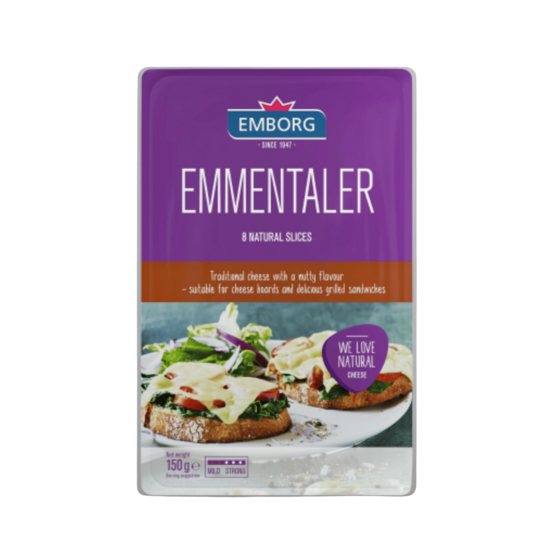 Emborg Emmentaler Slices- Beautiful selection of fresh cut meat delivered overnight by your favourite online butcher - The Meat Box, We specialise in delivering the best cuts straight to your door across New Zealand. | Meat Delivery | NZ Online Meat