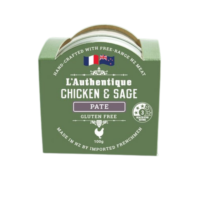 L'Authentique Chicken & Sage Pate- Beautiful selection of fresh cut meat delivered overnight by your favourite online butcher - The Meat Box, We specialise in delivering the best cuts straight to your door across New Zealand. | Meat Delivery | NZ Online Meat