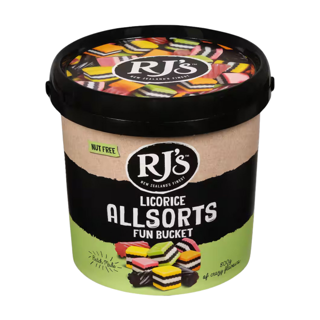 RJ's Licorice Allsorts Fun Bucket- Beautiful selection of fresh cut meat delivered overnight by your favourite online butcher - The Meat Box, We specialise in delivering the best cuts straight to your door across New Zealand. | Meat Delivery | NZ Online Meat