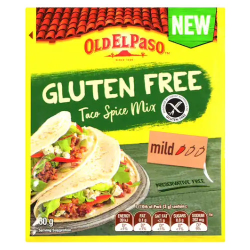 Old El Paso Taco Spice Mix Gluten Free 30g- Beautiful selection of fresh cut meat delivered overnight by your favourite online butcher - The Meat Box, We specialise in delivering the best cuts straight to your door across New Zealand. | Meat Delivery | NZ Online Meat