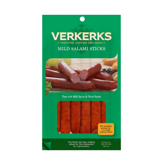 Verkerks Salami Stick- Beautiful selection of fresh cut meat delivered overnight by your favourite online butcher - The Meat Box, We specialise in delivering the best cuts straight to your door across New Zealand. | Meat Delivery | NZ Online Meat