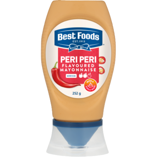 Best Foods Peri Peri Mayonnaise 252g- Beautiful selection of fresh cut meat delivered overnight by your favourite online butcher - The Meat Box, We specialise in delivering the best cuts straight to your door across New Zealand. | Meat Delivery | NZ Online Meat