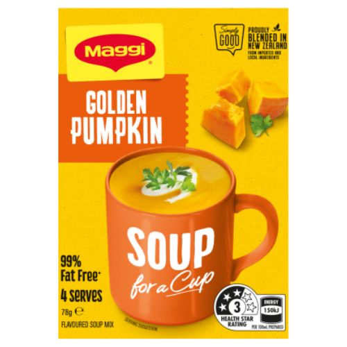 Maggi Soup For A Cup Golden Pumpkin 4 Pack- Beautiful selection of fresh cut meat delivered overnight by your favourite online butcher - The Meat Box, We specialise in delivering the best cuts straight to your door across New Zealand. | Meat Delivery | NZ Online Meat