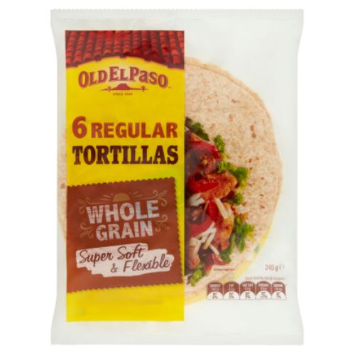Old El Paso Wholegrain Soft & Flexible Regular Tortillas 6 Pack- Beautiful selection of fresh cut meat delivered overnight by your favourite online butcher - The Meat Box, We specialise in delivering the best cuts straight to your door across New Zealand. | Meat Delivery | NZ Online Meat