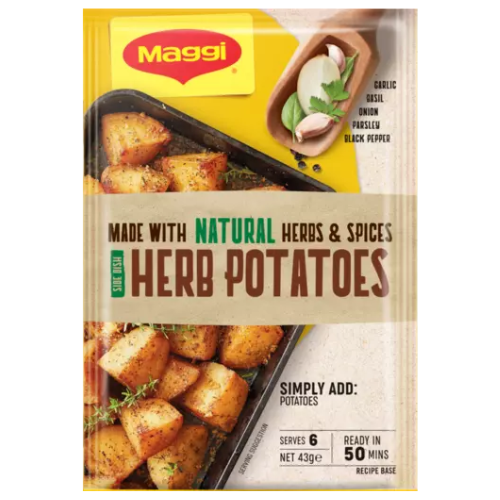 Maggi Side Dish Herb Potatoes 43g- Beautiful selection of fresh cut meat delivered overnight by your favourite online butcher - The Meat Box, We specialise in delivering the best cuts straight to your door across New Zealand. | Meat Delivery | NZ Online Meat