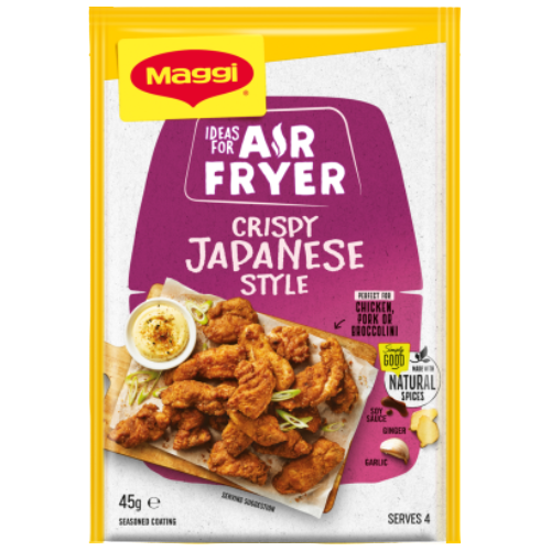 Maggi Air Fryer Crispy Japanese Style Seasoned Coating Sachet 45g- Beautiful selection of fresh cut meat delivered overnight by your favourite online butcher - The Meat Box, We specialise in delivering the best cuts straight to your door across New Zealand. | Meat Delivery | NZ Online Meat