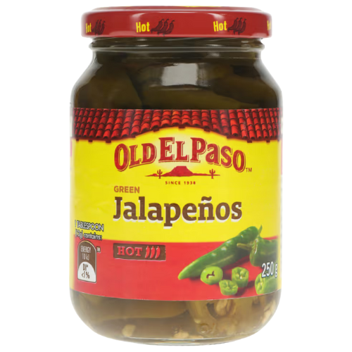 Old El Paso Pickled Sliced Jalapeños 250g- Beautiful selection of fresh cut meat delivered overnight by your favourite online butcher - The Meat Box, We specialise in delivering the best cuts straight to your door across New Zealand. | Meat Delivery | NZ Online Meat