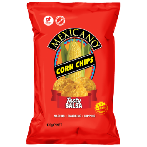 Mexicano Tasty Salsa Corn Chips 170g- Beautiful selection of fresh cut meat delivered overnight by your favourite online butcher - The Meat Box, We specialise in delivering the best cuts straight to your door across New Zealand. | Meat Delivery | NZ Online Meat