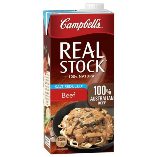 Campbells Real Stock Beef 1lt- Beautiful selection of fresh cut meat delivered overnight by your favourite online butcher - The Meat Box, We specialise in delivering the best cuts straight to your door across New Zealand. | Meat Delivery | NZ Online Meat