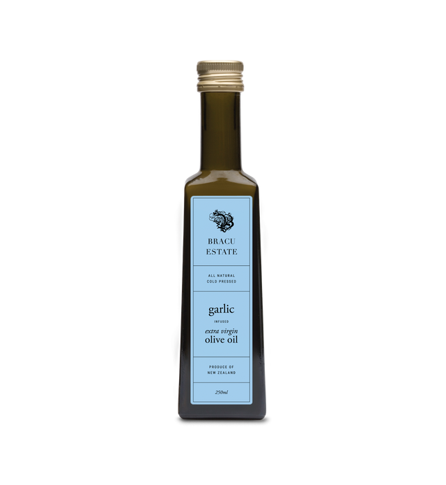 Bracu Garlic Extra Virgin Olive Oil- Beautiful selection of fresh cut meat delivered overnight by your favourite online butcher - The Meat Box, We specialise in delivering the best cuts straight to your door across New Zealand. | Meat Delivery | NZ Online Meat