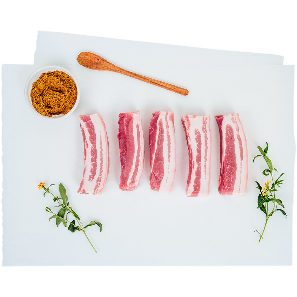 Pork Belly Strips (Boneless / Skin On)- Beautiful selection of fresh cut meat delivered overnight by your favourite online butcher - The Meat Box, We specialise in delivering the best cuts straight to your door across New Zealand. | Meat Delivery | NZ Online Meat